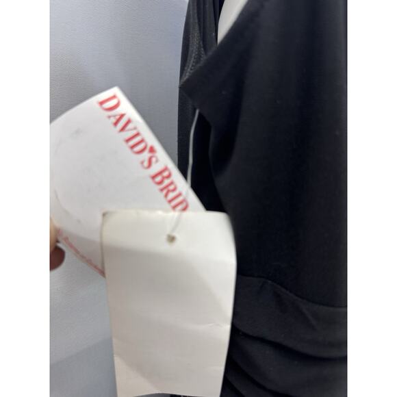 David's Bridal Sleeveless Black Lace Beaded Dress Size 16 - Picture 5 of 10